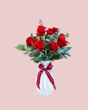 Florero 12 rosas