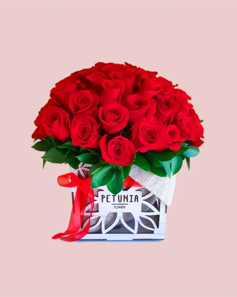 Giant Woodbox 60 rosas